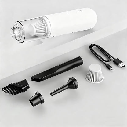 Mini Handheld Vacuum Cleaner Car Use Wireless Charging High Power Portable Fungus Eliminator for Home and Car Interior Cleaning
