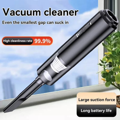 Mini Handheld Vacuum Cleaner Car Use Wireless Charging High Power Portable Fungus Eliminator for Home and Car Interior Cleaning
